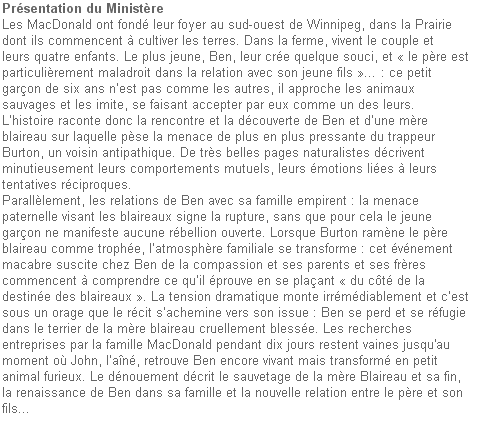la rencontre allan w. Eckert questionnaire