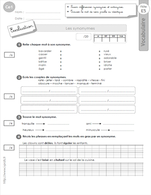 Ce1 Evaluation Les Solides En Ce1 Cycle 2