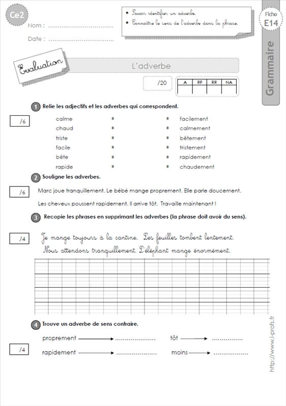 Les Adverbes Cm2 Exercices Pdf Exercices Adverbes En Ment Cm2 SDYEM