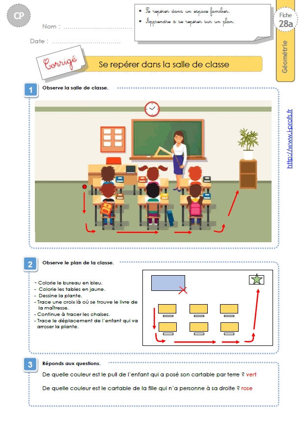 Cp Exercices Se Reperer Dans La Classe En Geometrie Mesures Et Grandeurs 86 Fiches D Exercices Et D Evaluations En Geometrie Mesures