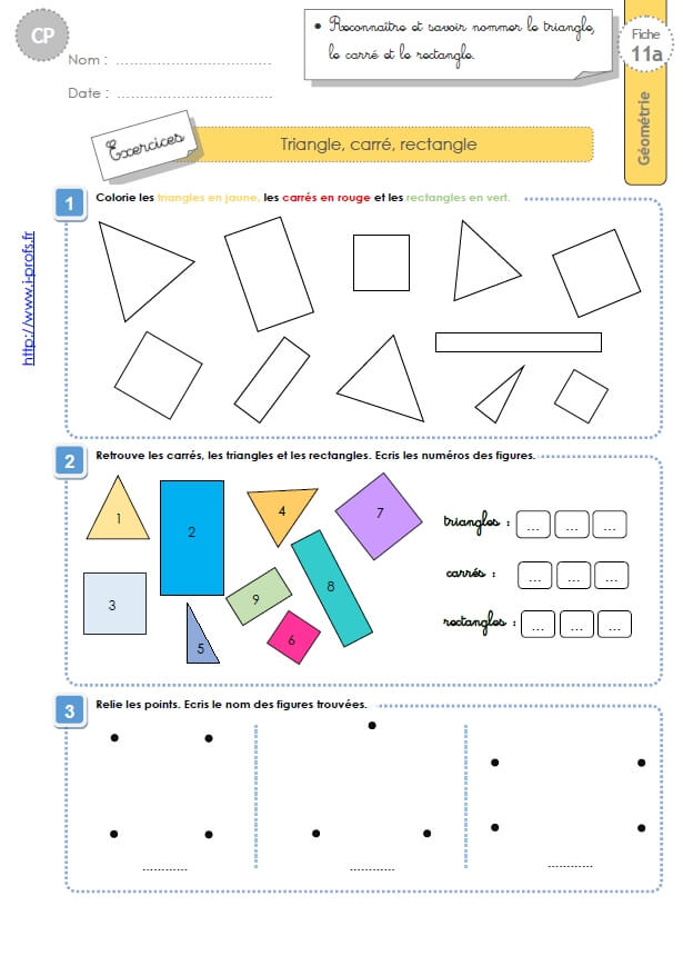 Cp Exercices Triangle Carre Rectangle En Geometrie Mesures Et Grandeurs 86 Fiches D Exercices Et D Evaluations En Geometrie Mesures