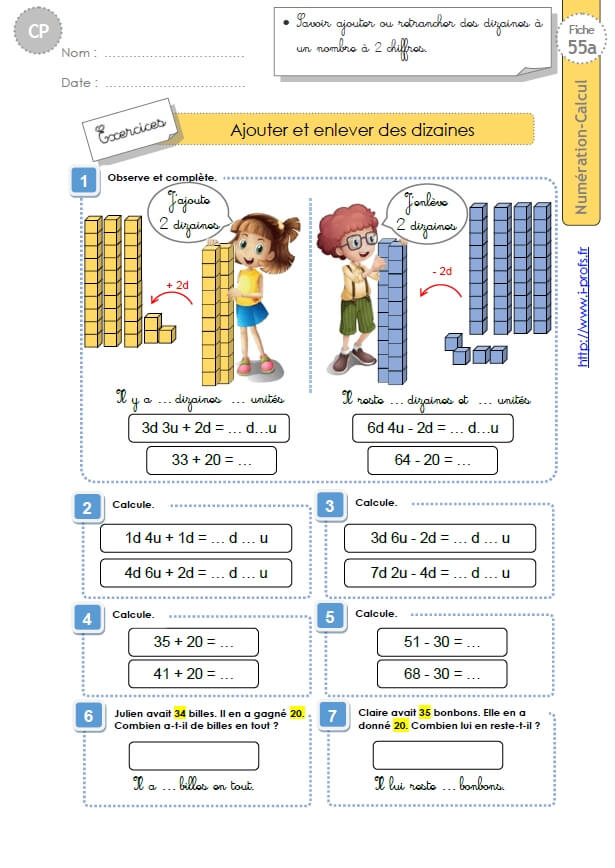 Cp Numeration Calcul 176 Fiches D Exercices Et D Evaluations En Numeration Calcul