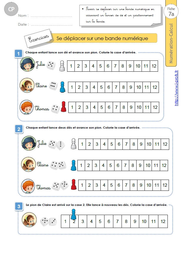 Cp Numeration Calcul Deplacements Sur Une Bande Numerique