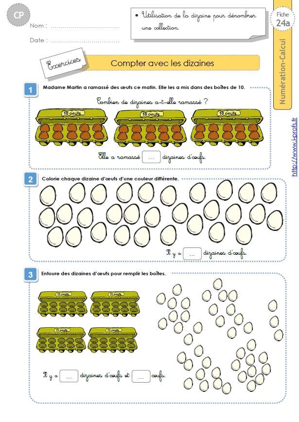 Cp Numeration Calcul Compter Avec Les Dizaines