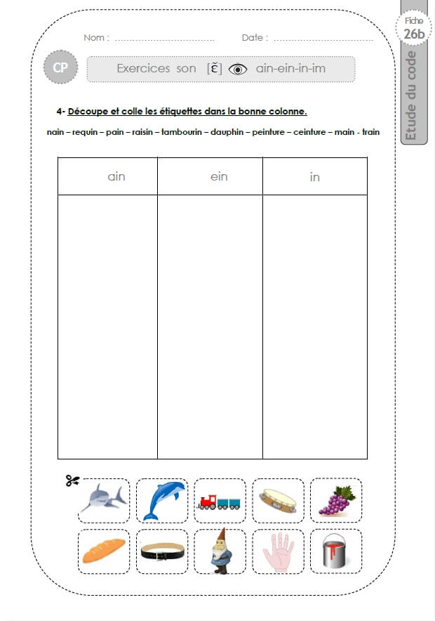 Cp Le Son In Au Cp 240 Fiches D Exercices Corriges