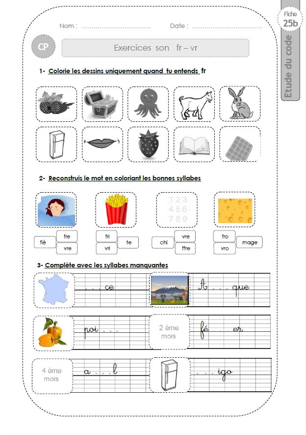 Cp Le Son Fr Vr Au Cp 240 Fiches D Exercices Corriges