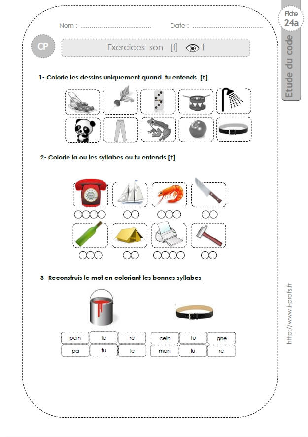 cp: LE SON t au cp - 240 fiches d'exercices corrigés
