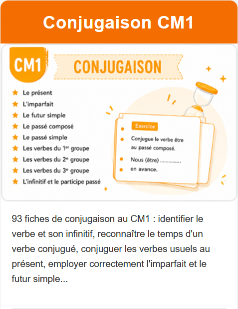 Conjugaison CM1