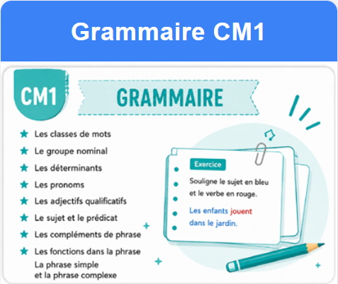 Aperçu Grammaire CM1
