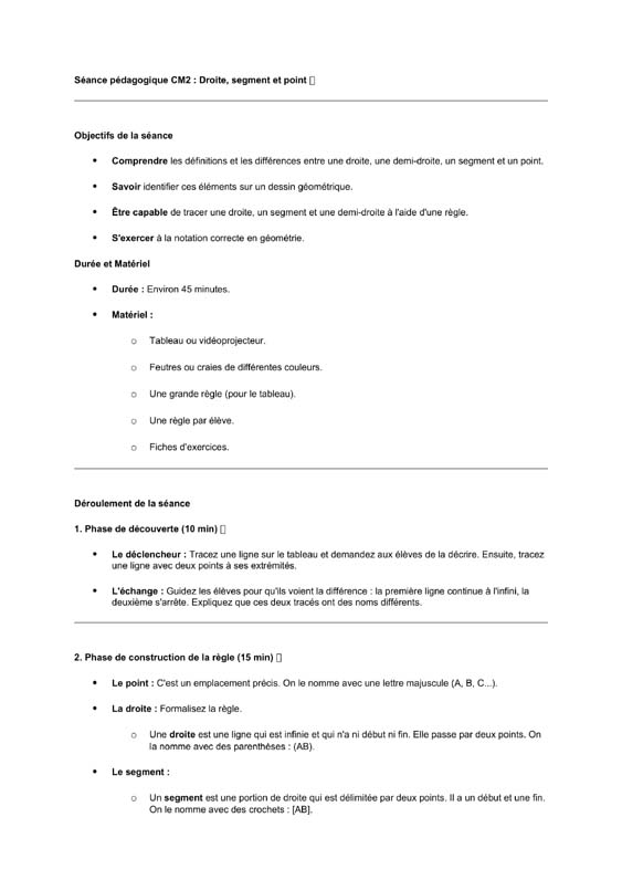 seance cm2 Droites-segments-points