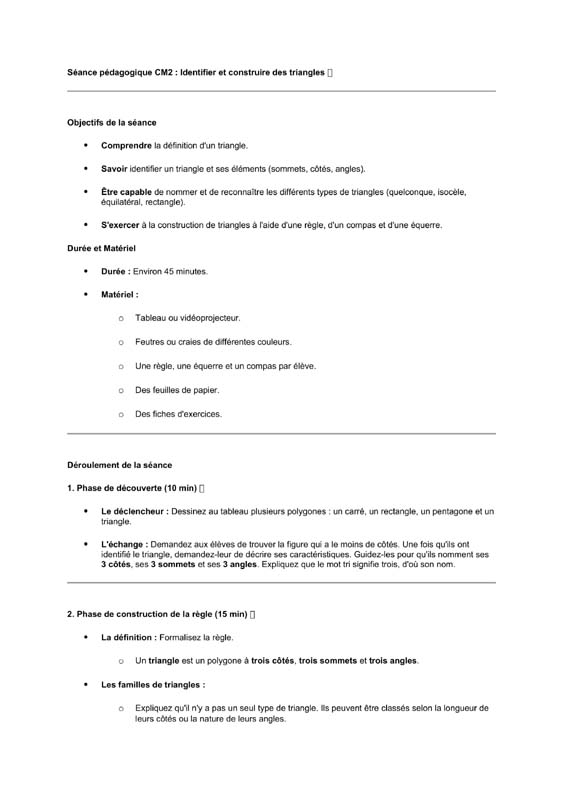 seance cm2 identifier et construire des triangles
