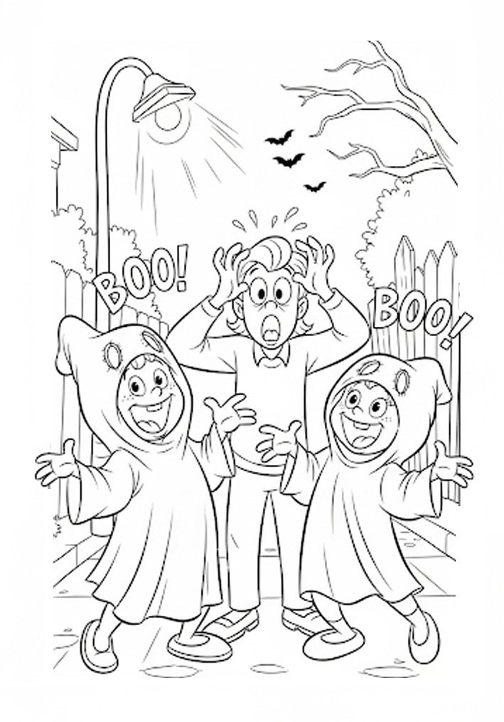 coloriages gratuits halloween enfants effrayant d'halloween