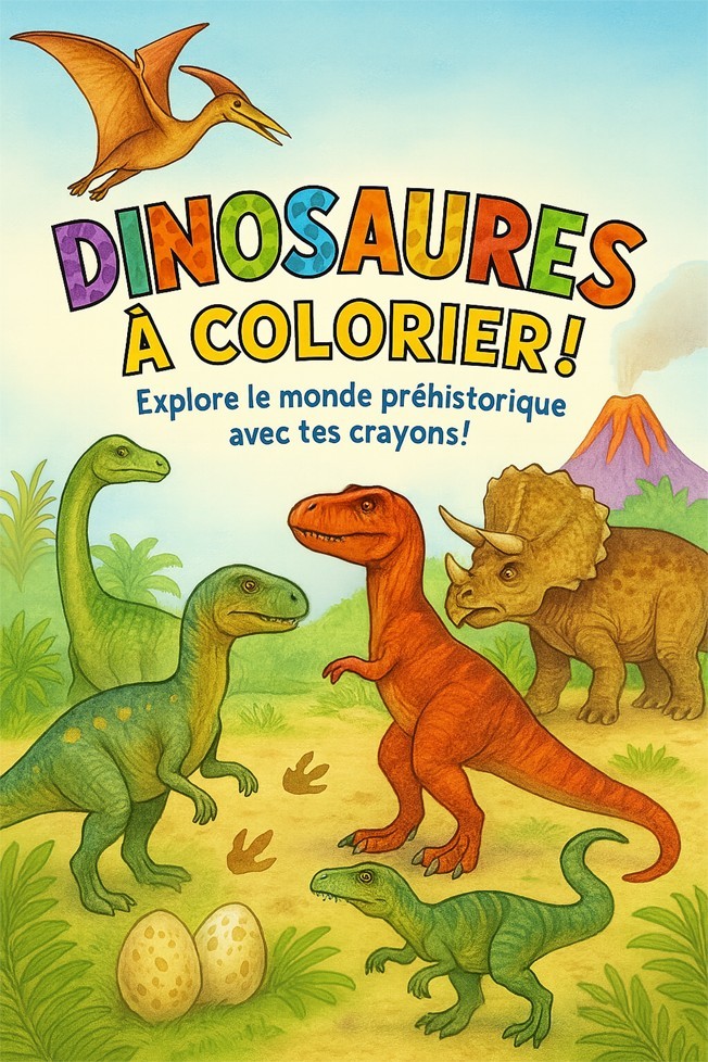 Album de coloriage gratuit sur les dinosaures