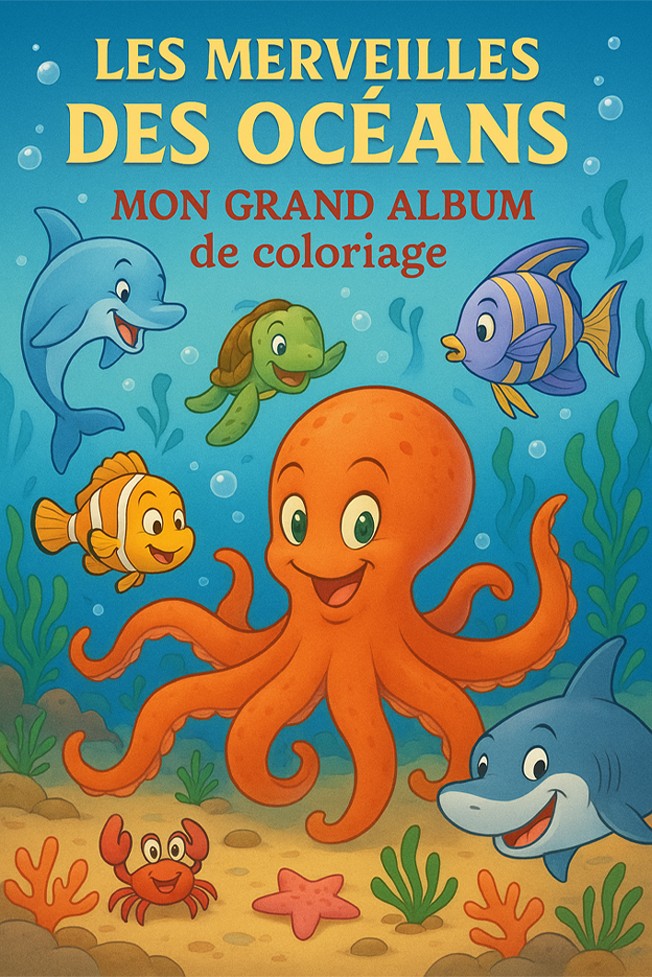 Album de coloriage gratuit sur les animaux marins