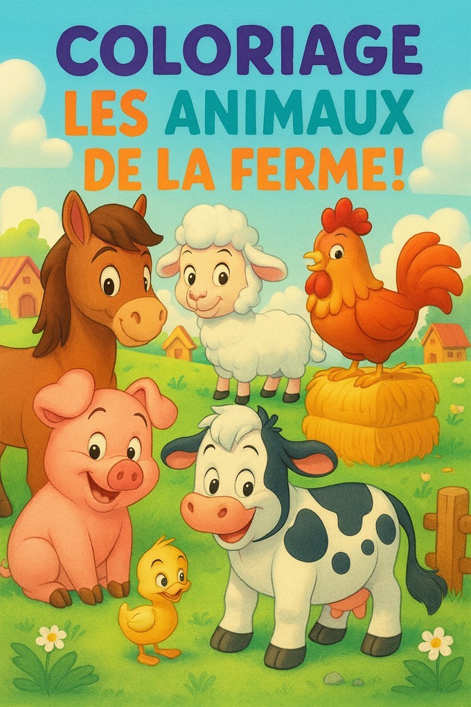 Album de coloriage gratuit sur les animaux de la ferme