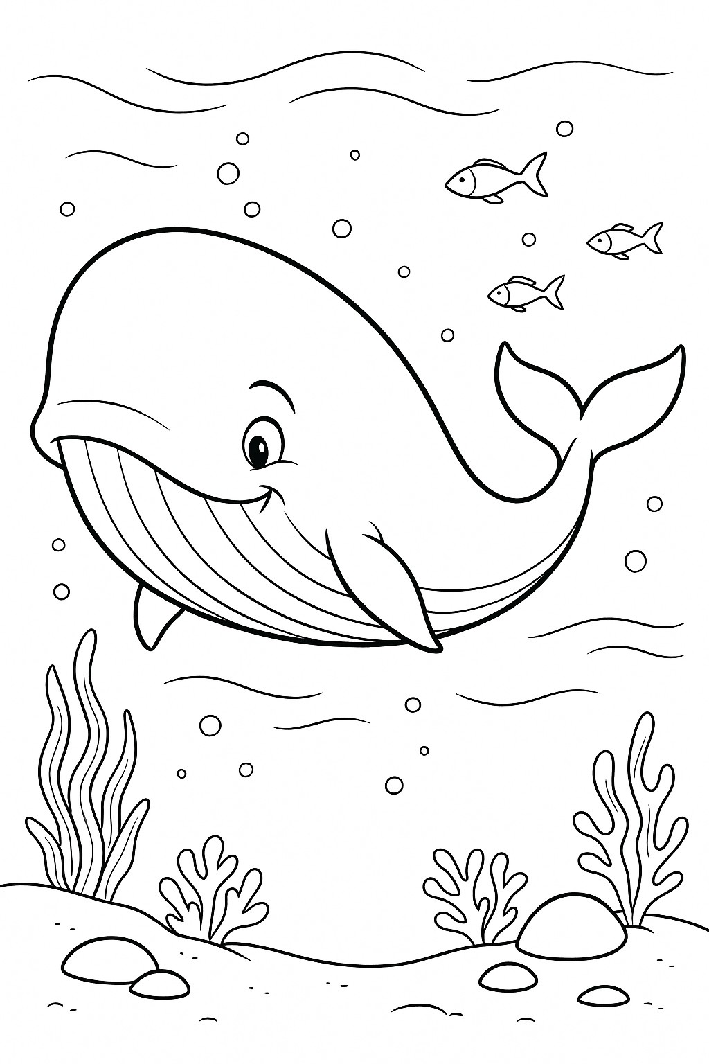 Baleine à colorier