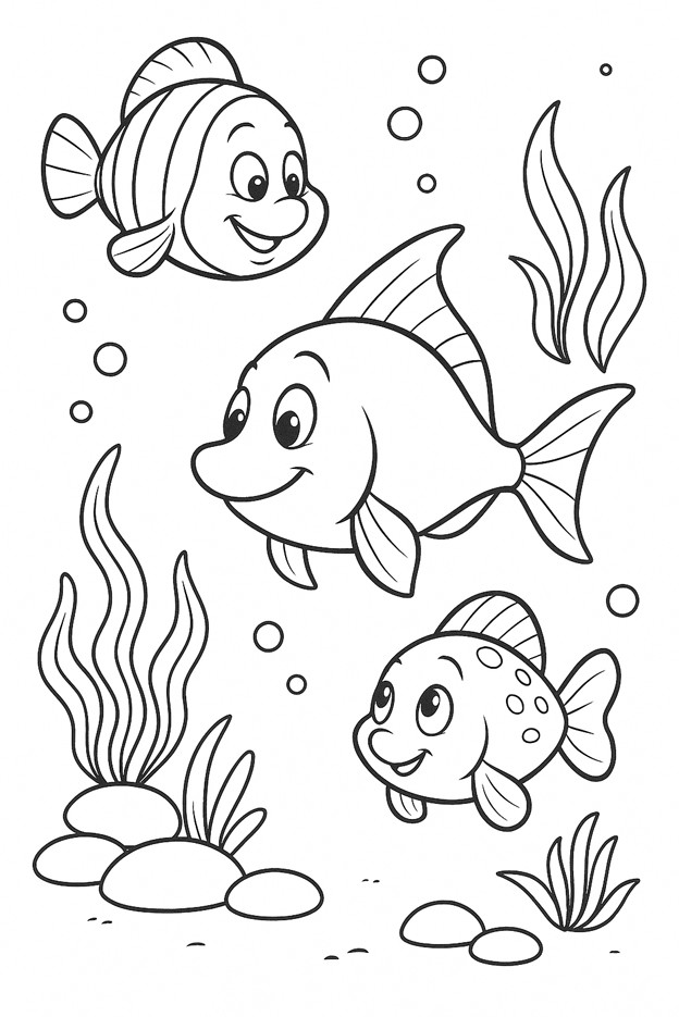 Poissons à colorier