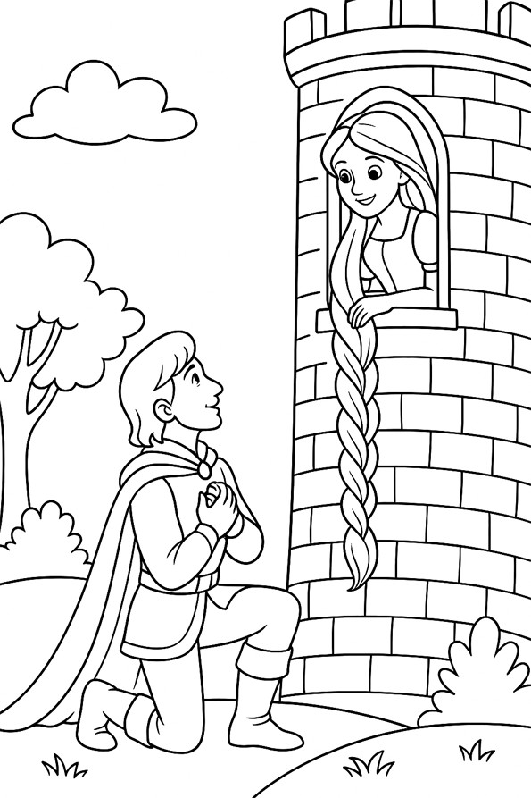 Raiponce à colorier
