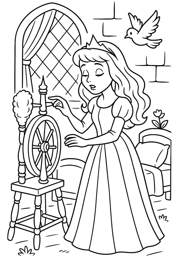 Cendrillon à colorier