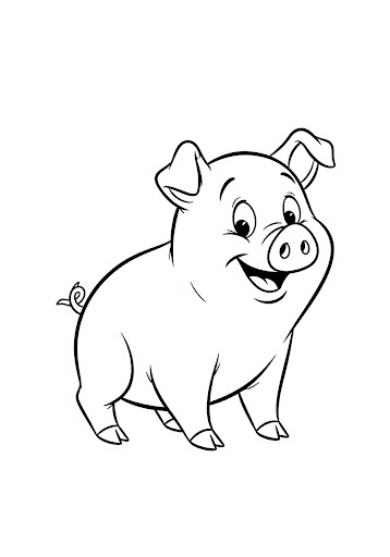 Cochon à colorier