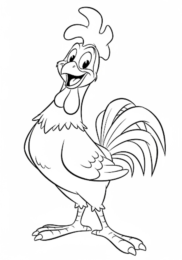 Coq à colorier