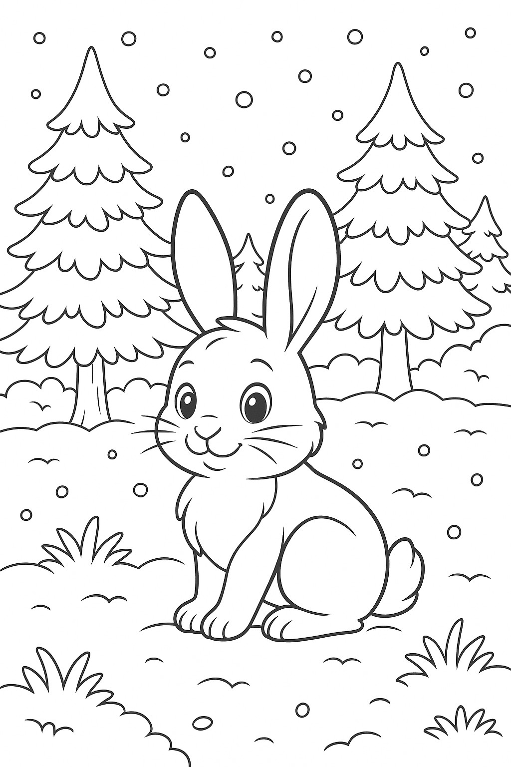Lapin dans la neige