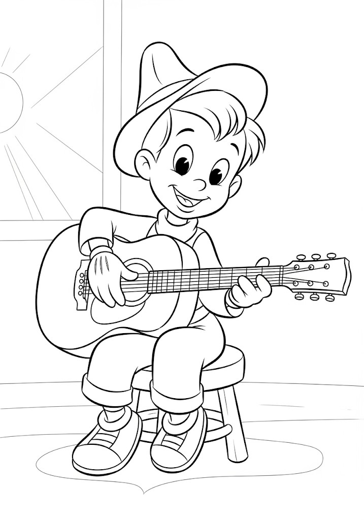 Instrument de musique à colorier