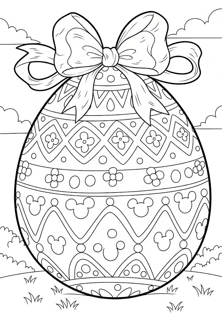 Coloriage de Pâques gratuit à imprimer