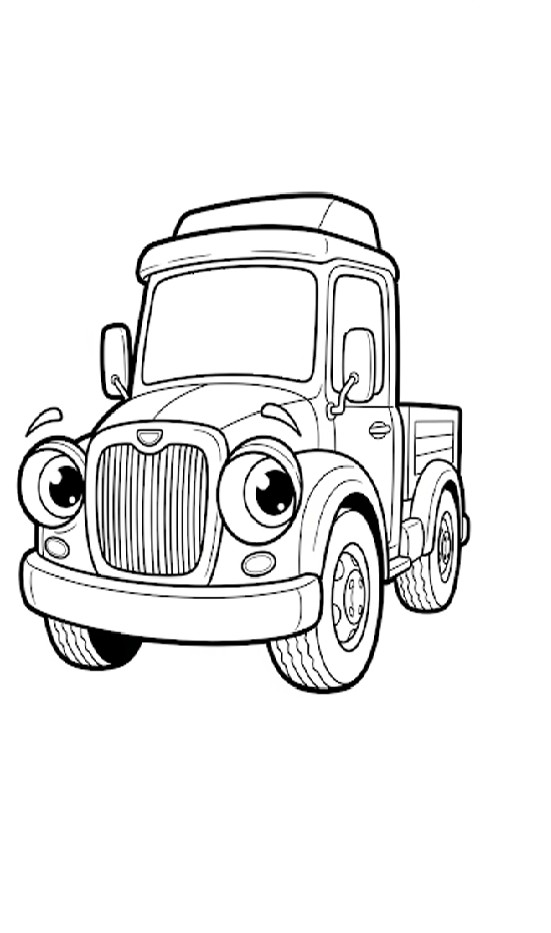 Camion-benne à colorier