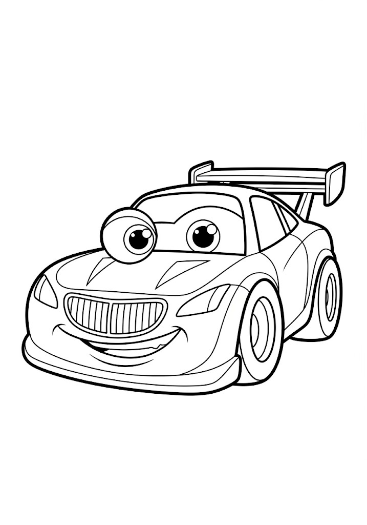 Voiture de police à colorier