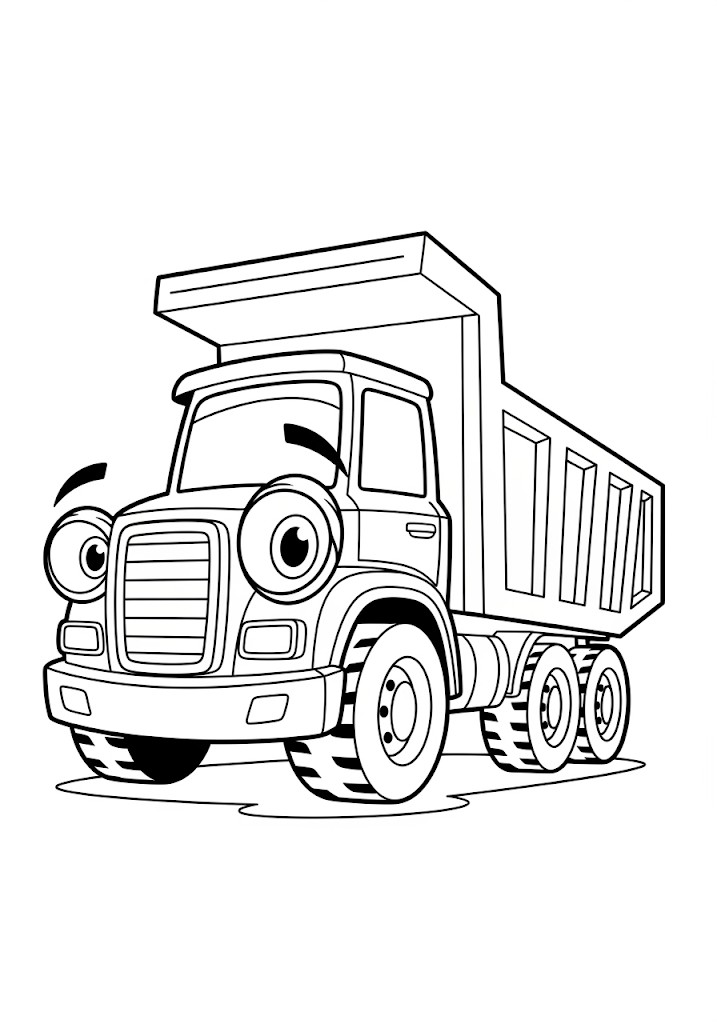 Camion de pompiers à colorier
