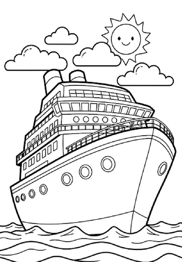 Bateau à colorier