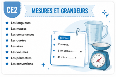 Fiches de mesures ce2