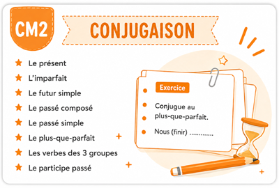 Fiches de conjugaison cm2