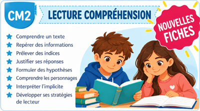 Fiches de lecture compréhension CM2