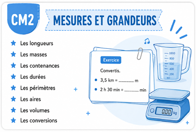 Fiches de mesures cm2
