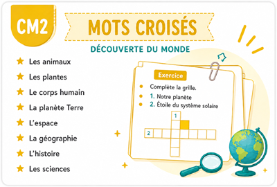 Fiches de mots cm2