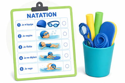 Fiches de natation cm1